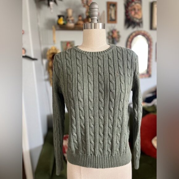 Polo Ralph Lauren Cable knit cotton crewneck Sweater - Picture 1 of 8